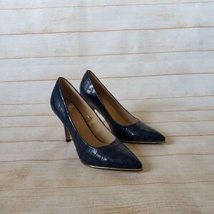 Marc New York Pointy Toe Stiletto Pumps Women's Size 8M Blue Classic Dress Heels